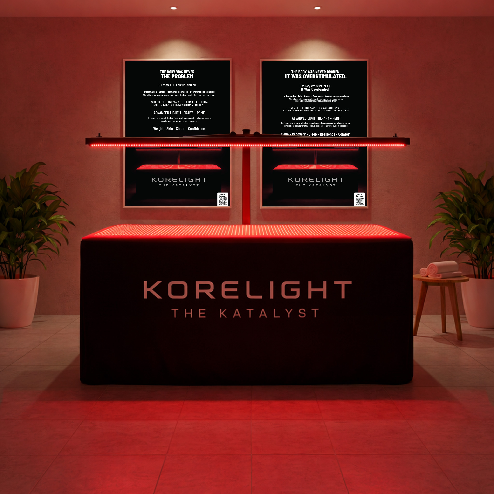 KoreLight Katalyst red light therapy station at MaxLab Wellness